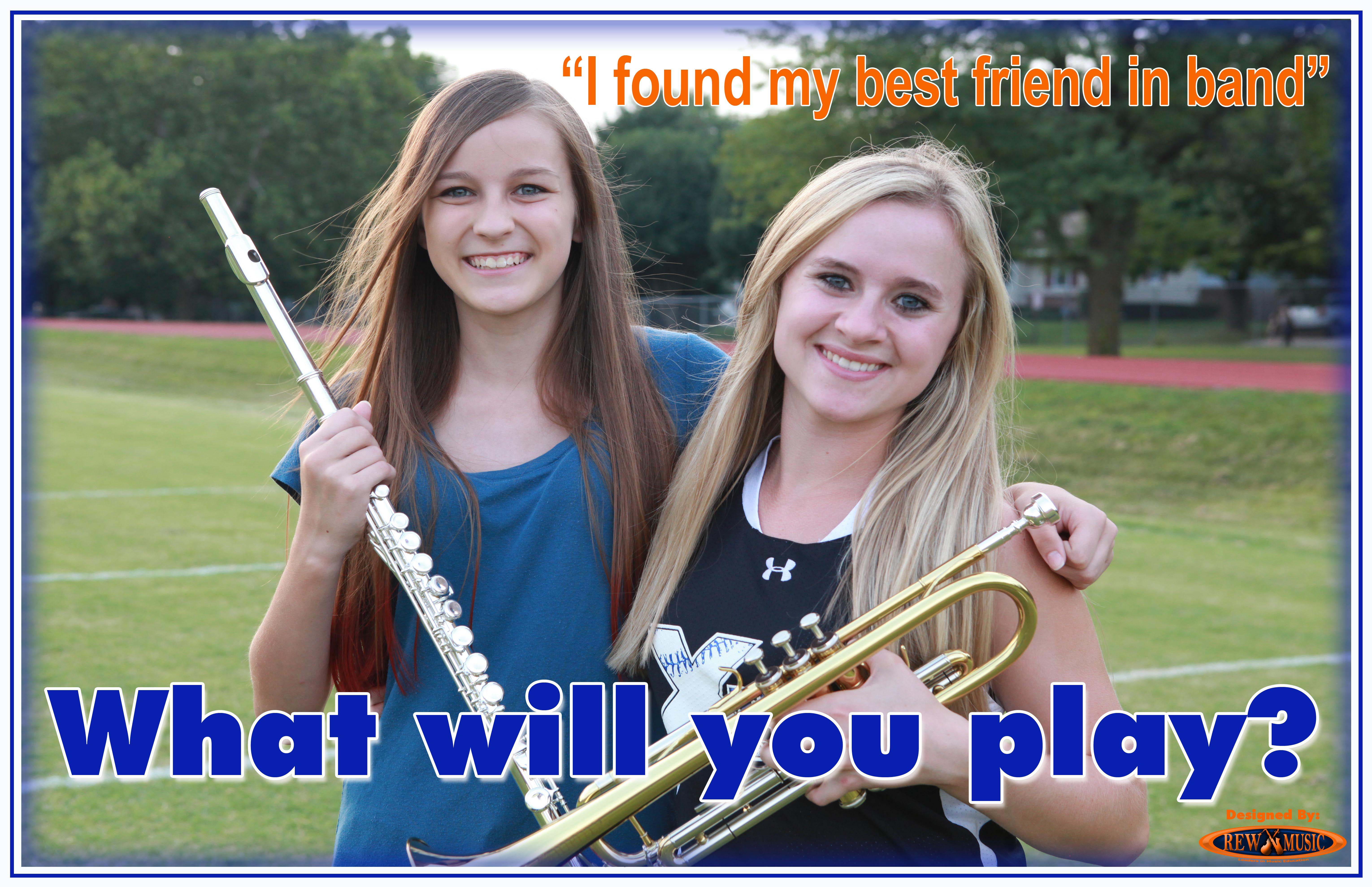 Join the School Band Girls What Will You Play?