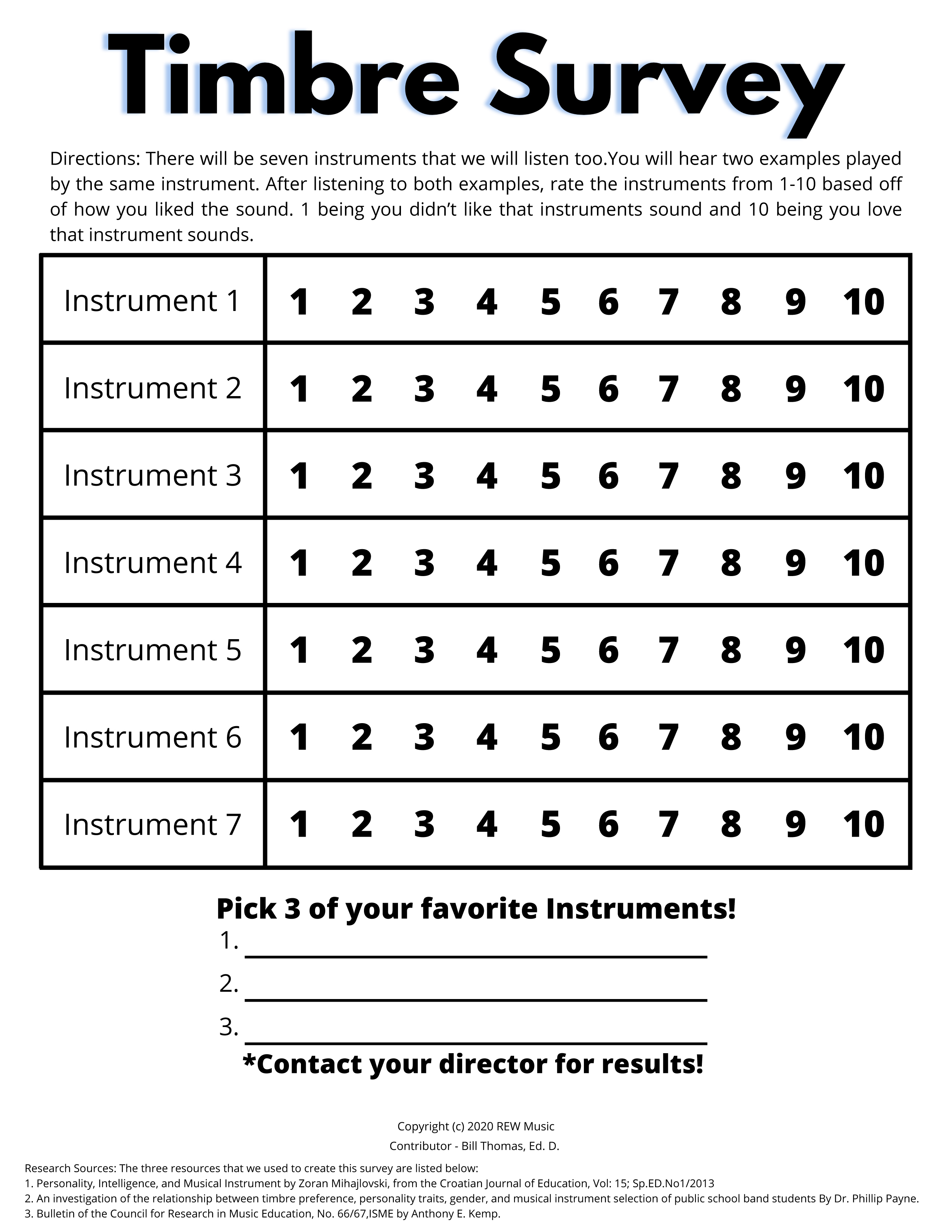 Timbre Survey